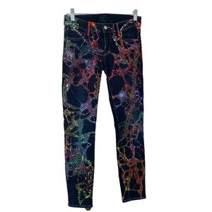 Koral Skinny Jeans Paint Splatter Stretch 27” Waist